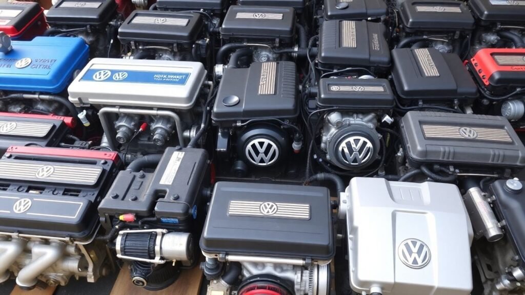 Various Volkswagen engines for sale.
