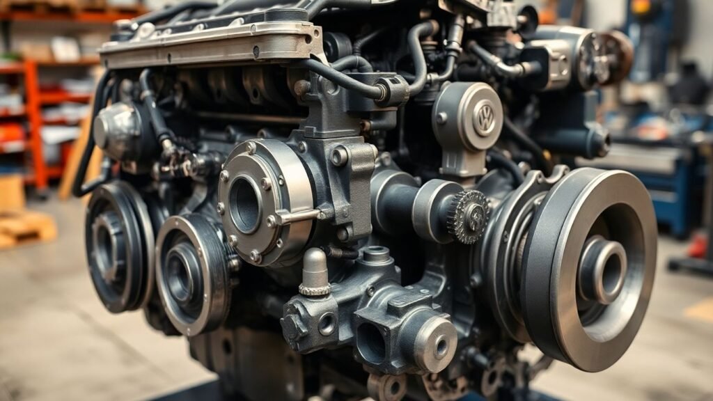 VW Polo engine and gearbox close-up