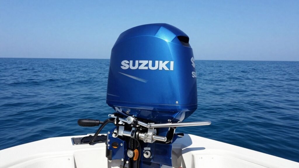 Suzuki outboard engine on a boat