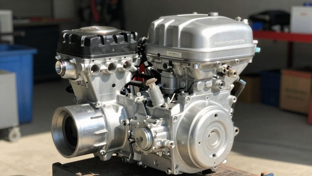 Low mileage Suzuki engine ready for shipping.